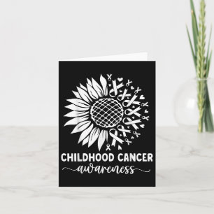 Childhood Cancer Awareness Sunflower Yellow Childh Card
