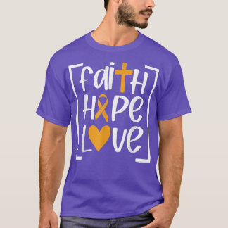 Childhood Cancer Awareness Support Squad Faith Hop T-Shirt