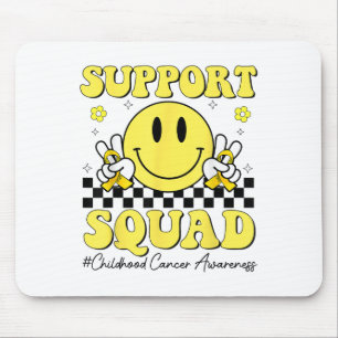 Childhood Cancer Awareness Support Squad Gold Ribb Mouse Pad