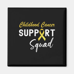 Childhood Cancer Awareness Support Squad Golden Ri Magnet
