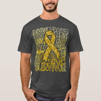 Childhood cancer awareness Survivor Fighter leopar T-Shirt