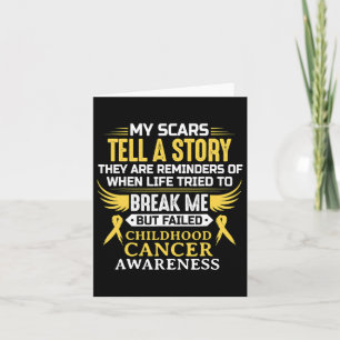 Childhood Cancer Awareness Survivor Ribbon Men Wom Card