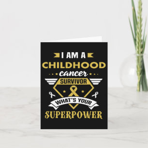 Childhood Cancer Awareness Survivor Ribbon Men Wom Card