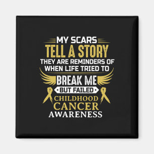Childhood Cancer Awareness Survivor Ribbon Men Wom Magnet