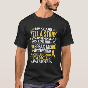 Childhood Cancer Awareness Survivor Ribbon Men Wom T-Shirt
