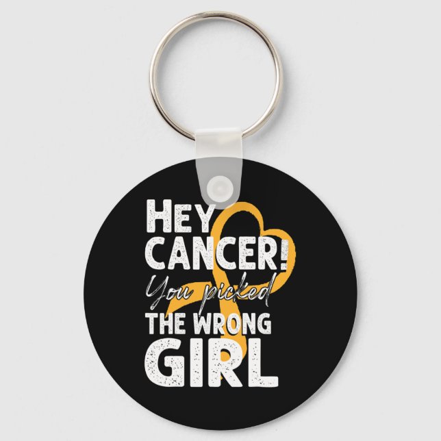 Childhood Cancer  Awareness Survivor Wrong Kid Gir Key Ring (Front)