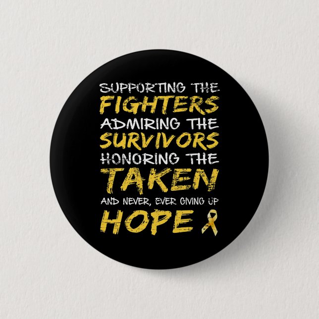 Childhood Cancer Awareness T 5 6 Cm Round Badge (Front)