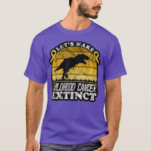 Childhood Cancer Awareness - T-Rex Dinosaur Suppor T-Shirt
