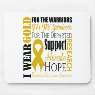 Childhood Cancer Awareness T Shirt Gold For A Chil Mouse Pad
