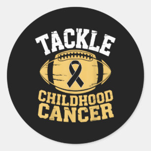 Childhood Cancer Awareness Tackle Childhood Cancer Classic Round Sticker