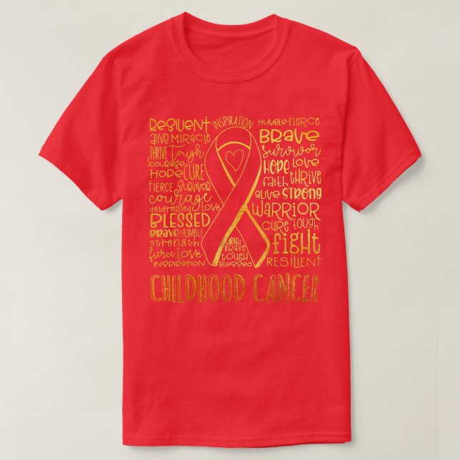 Childhood Cancer Awareness Tee In September We Wea (Design Front)
