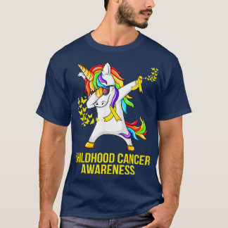 Childhood Cancer Awareness Unicorn Dabbing Boys Gi T-Shirt