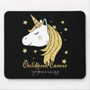 Childhood Cancer Awareness Unicorn Ribbon Twinkle Mouse Pad