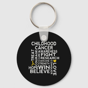 Childhood Cancer Awareness Walk Ribbon Key Ring