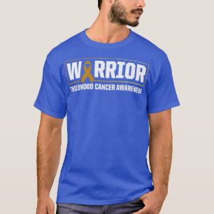 Childhood Cancer Awareness Warrior Fighter Gold Ri T-Shirt
