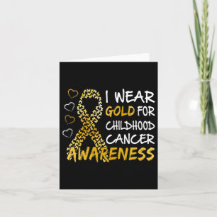 Childhood Cancer Awareness Wear Gold T Card