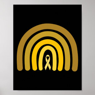 Childhood Cancer Awareness Yellow Rainbow Cancer S Poster