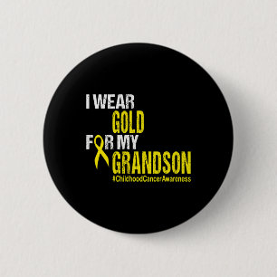 Childhood Cancer Awareness Yellow Ribbon For Gran 6 Cm Round Badge