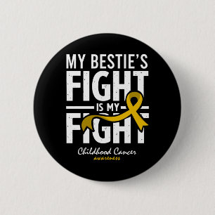 Childhood Cancer Bestie Survivor Friend Support 6 Cm Round Badge