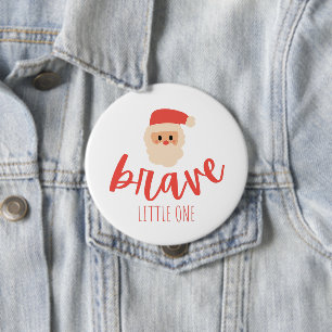 childhood cancer brave Christmas Santa 10 Cm Round Badge