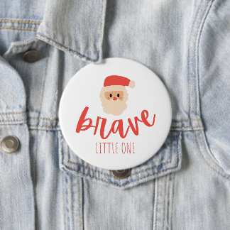 childhood cancer brave Christmas Santa  10 Cm Round Badge
