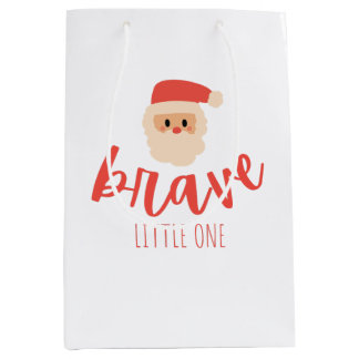 childhood cancer brave Christmas Santa Gift Bag