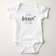 childhood cancer. brave. Custom Baby Bodysuit 