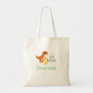 childhood cancer. brave.custom name- Totes & Bags