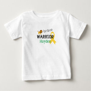 childhood cancer.brave warrior.Custom Baby T-Shirt