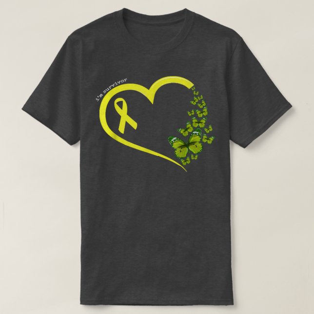 Childhood cancer Butterfly tshirt, Childhood cance T-Shirt (Design Front)