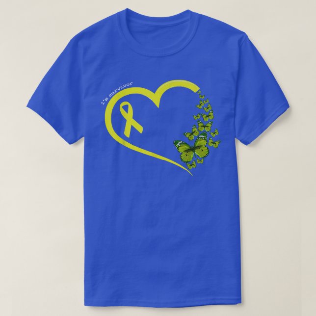 Childhood cancer Butterfly tshirt, Childhood cance T-Shirt (Design Front)