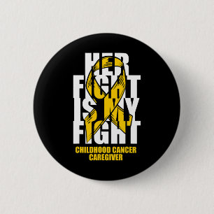 Childhood Cancer Caregiver Month Gold Ribbon Her F 6 Cm Round Badge