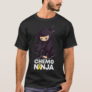 Childhood Cancer Chemo Ninja Ribbon  T-Shirt