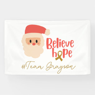 childhood cancer Christmas Custom Banner Sign