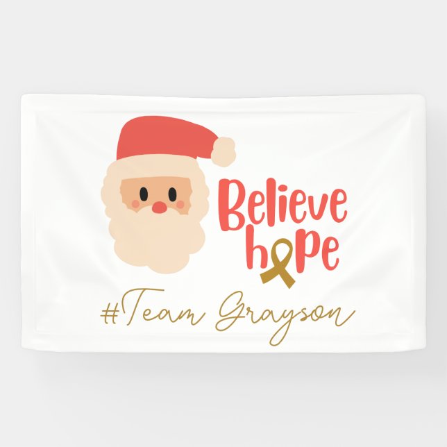 childhood cancer Christmas Custom Banner Sign (Horizontal)