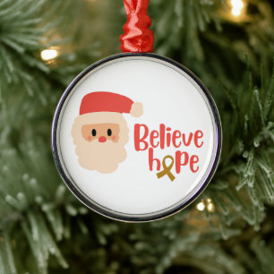 childhood cancer Christmas Holiday Ornament