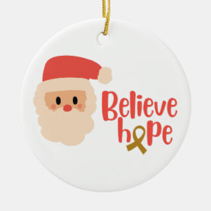 childhood cancer Christmas Holiday Ornaments