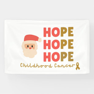 childhood cancer Christmas hope santa Banner Sign