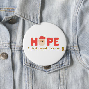 childhood cancer Christmas hope santa Button