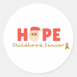 childhood cancer Christmas Hope Santa Stickers