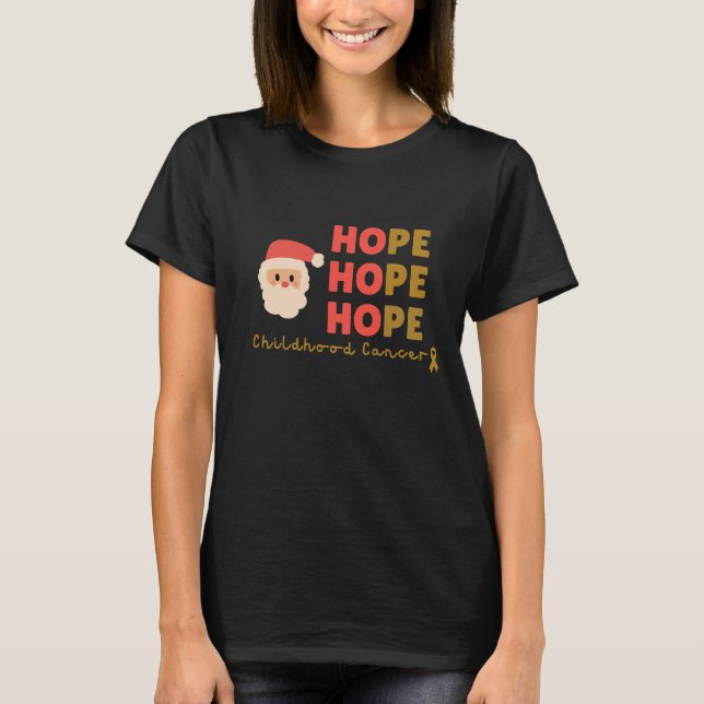 childhood cancer Christmas hope Womens T-Shirt (Front)