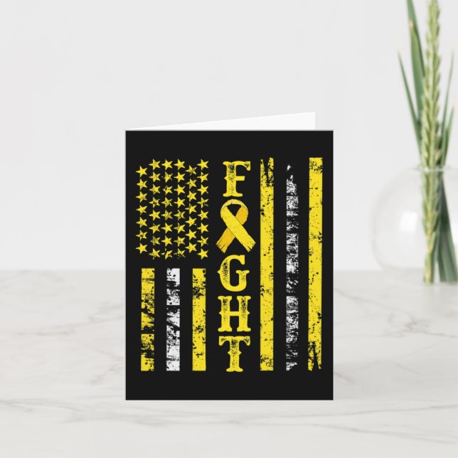 Childhood Cancer Cure Childhood Cancer Awareness M Card (Front)