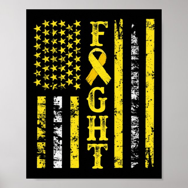 Childhood Cancer Cure Childhood Cancer Awareness M Poster (Front)