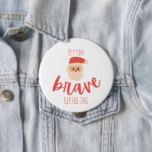 childhood cancer Custom brave Christmas Santa 10 Cm Round Badge