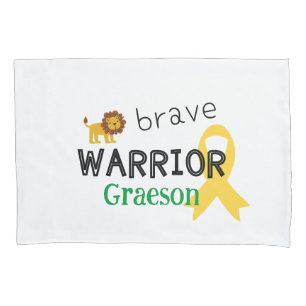 childhood cancer Custom brave warrior Pillowcase