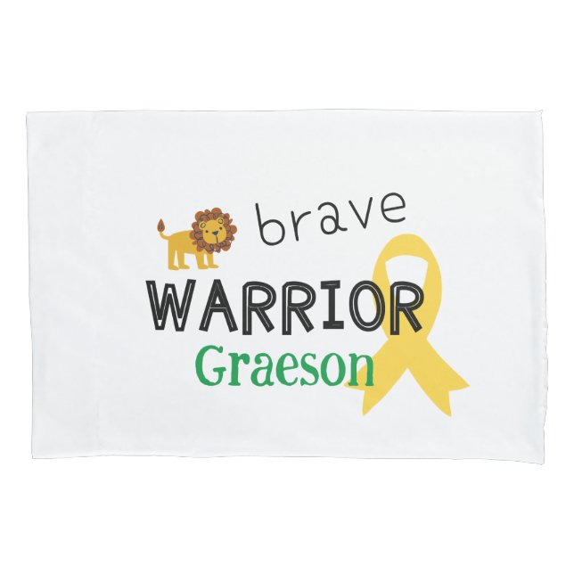 childhood cancer Custom brave warrior Pillowcase (Front)