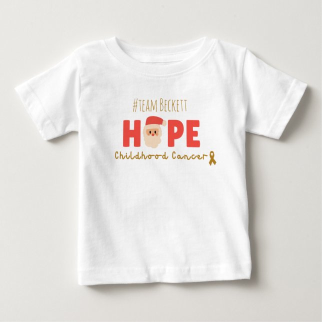 childhood cancer Custom Christmas Baby T-Shirt (Front)