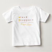 childhood cancer Custom Name Baby T-Shirt