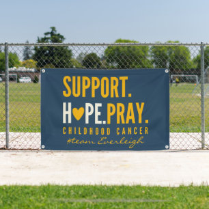 childhood cancer Custom name Banner Outdoor Sign