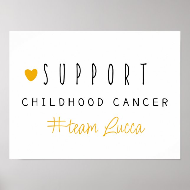 childhood cancer. Custom name. Poster & Prints (Front)